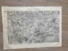 Carte état Major D'ÉTUDE SARREBOURG N.O. 1895 32x45cm VATIMONT ST-EPVRE BAUDRECOURT HERNY HAN-SUR-NIED CHENOIS ADAINCOUR - Geographische Kaarten