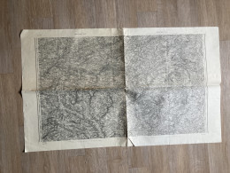 Carte état Major ASSEMBLAGE MAYENNE SE SO 1894 96x59cm JOUE EN CHARNIE MAREIL-EN-CHAMPAGNE LOUE CHEMIRE-EN-CHARNIE CHASS - Geographical Maps