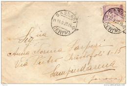1923 LETTERA CON ANNULLO SASSARI CENTRO - Poststempel