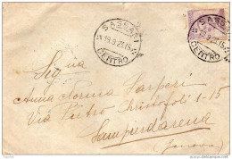 1923 LETTERA CON ANNULLO SASSARI CENTRO - Marcofilía