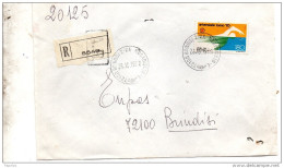 1970 LETTERA RACCOMANDATA  CON ANNULLO BRINDISI 2 VIA MOGADISCIO - 1961-70: Marcophilie