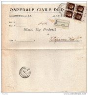 1934 LETTERA   RACCOMANDATA CON ANNULLO PADOVA 3 S. SOFIA + VILLAFRANCA - Storia Postale