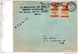 1961 LETTERA  CON ANNULLO NAPOLI + TARGHETTA NON ABBAGLIATE CON I FARI - 1961-70: Storia Postale