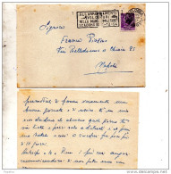 1954 LETTERA CON ANNULLO BOLOGNA + TARGHETTA GLI ARRUOLAMENTI VOLONTARI SCADONO IL - 1946-60: Marcophilie