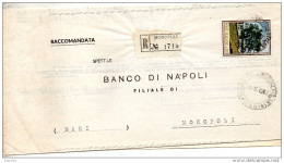 1967 LETTERA RACCOMANDATA CON ANNULLO MONOPOLI  BARI - 1961-70: Marcophilia