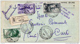 1953 LETTERA RACCOMANDATA CON ANNULLO  CASERTA - 1946-60: Marcofilia