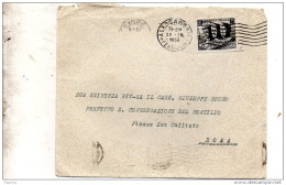 1953 LETTERA CON ANNULLO ALESSANDRIA - 1946-60: Poststempel