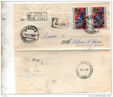 1968 LETTERA RACCOMANDATA CON ANNULLO NAPOLI 3 ASSICURATE - 1961-70: Marcofilie