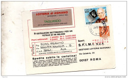 1982 CARTOLINA CON ANNULLO ALA TRENTO - 1981-90: Marcophilia