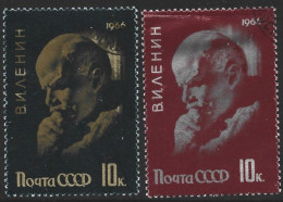 Russia 1966. Scott #3165-6 (U) 96th Anniv. Of The Birth Of Lenin (Complete Set) - Usados