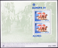 HB Portugal - Acores Block Año 1981 Nueva Europa CEPT - Angra