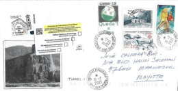 Letter To MAMOUDZOU (MAYOTTE ISLAND) From ANDORRA, During Epidemic COVID19,return To Sender, 4 Pictures - Briefe U. Dokumente