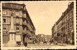 CPA Mons Wallonie Hennegau, Gare, Rue De La Station - Autres & Non Classés