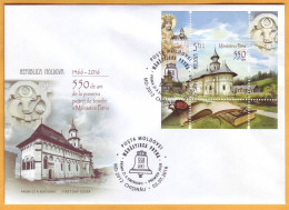 2016 Moldova Moldavie  FDC Putna Monastery. Romania. Stefan Cel Mare. Block. - Cristianismo