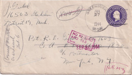 BELLE ENVELOPPE PRE TIMBREE  DE 1944  DE GREENBUCH POUR  NEW  YORK  .. INTERESSANT - Lettres & Documents