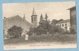 A111  CPA  AYDOILLES (Vosges)  Eglise Et Mairie   - Cachet Postal  Gare D'Epinal  ++++ - Autres & Non Classés