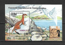 Cuba 1983 Animals - International Stamp Exhibition, BRASILIANA MS MNH - Andere & Zonder Classificatie