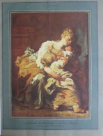 1922 LES BAISERS MATERNELS  Jean Honoré FRAGONARD  Gravure Couleur - Non Classificati