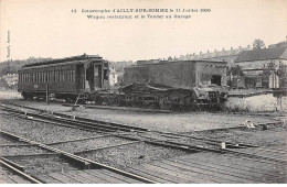 Catastrophe D'AILLY SUR SOMME - Wagon Restaurant Et Le Tender Au Garage - Très Bon état - Ailly Sur Noye