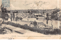 LIMOGES - Viaduc Du Chemin De Fer - Ponts De La Révolution Et Saint Martial, Sur La Vienne - état - Limoges