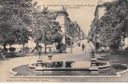 LIBOURNE - Le Bassin Du Square Et La Rue Thiers - Très Bon état - Libourne