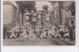 BELLAC : Cavalcade Du 23 Juin - Groupe Gymnasiarque - Mauvais état (déchirure Et Plis) - Bellac