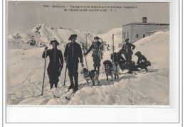 BRIANCON - Transport D'un Malade Sur Le Traineau Improvisé De L'école De Ski Du 159è D'Infanterie - Très Bon état - Briancon