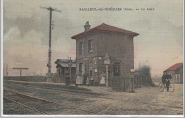 BAILLEUL SUR THERAIN : La Gare (édition Toillée) - Très Bon état - Sonstige & Ohne Zuordnung