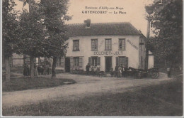 GUYENCOURT : La Place Et L'épicerie-café DOUCHET JOUY Vers 1910 - Très Bon état - Altri & Non Classificati