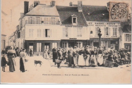 FERE EN TARDENOIS : Le Marché Vers 1910 - Bon état (timbre Abîmé Au Recto) - Altri & Non Classificati