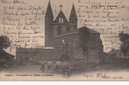 CAYRES : L' Ensemble De L' église Paroissiale Vers 1900 - Très Bon état - Andere & Zonder Classificatie