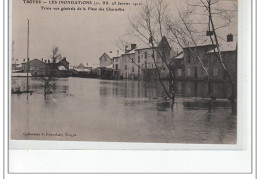 TROYES - Les Inondations (21,22,23 Janvier 1910) - Triste Vue Générale De La Place Des Charmilles - Très Bon état - Troyes