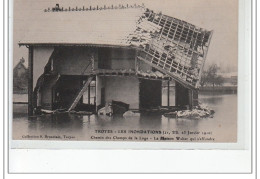 TROYES - Les Inondations (21,22,23 Janvier 1910)- Chemin Des Champs De La Loge - Maison Walter Effondrée - Très Bon état - Troyes