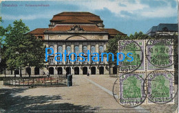 229476 GERMANY DRESDEN PLAYHOUSE VIEW PARTIAL POSTAL POSTCARD - Other & Unclassified