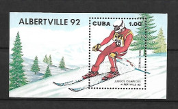 Cuba 1990 Winter Olympic Games ALBERTVILLE MS MNH - Invierno 1992: Albertville