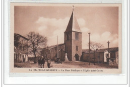 LA CHAPELLE GENESTE : La Place Publique Et L'eglise - Tres Bon état - Other & Unclassified