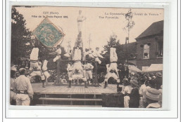 EZY - Fête De La Croix-Pajeot 1905 - La Gymnastique """"L'Avenir De Vernon"""" Une Pyramide - Très Bon état - Autres & Non Classés