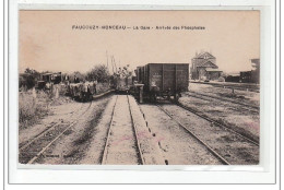 FAUCOUZY-MONCEAU : La Gare Arrivée Des Phosphate - Tres Bon Etat - Autres & Non Classés