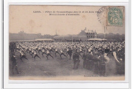 LENS : Fetes De Gymnastique Des 11 Et 12 Juin 1905 Mouvements D'ensemble (déchiré) - Etat - Lens