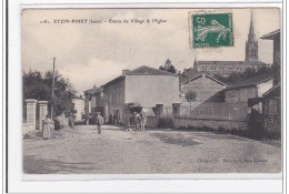 EYZIN-PINET : Entrée Du Village & L'eglise (courrier) - Tres Bon Etat - Sonstige & Ohne Zuordnung
