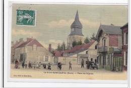 LA CROIX-SAINT-LEUFROY : Place De L'eglise - Tres Bon Etat - Autres & Non Classés