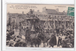 CONDE-sur-NOIREAU : Fete Du 8 Aout 1909, Cavalcade De Bienfaisance, Le Char De La Chasse - Tres Bon Etat - Autres & Non Classés