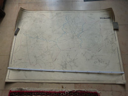 Plan Popp Toilé Atlas Cadastral De Belgique Commune De Soumagne Milieu 19eme Siècle +/- 100x70cm - Geographische Kaarten
