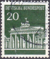 1966 - ALEMANIA - REPUBLICA FEDERAL - PUERTA DE BRANDENBURGO BERLIN - YVERT 369 - Usati