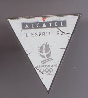 Pin's   Jeux Olympiques 92 Alberville Alcatel   L'Esprit  92 Réf 1193 - Giochi Olimpici