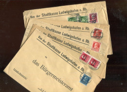 "BAYERN" Partie Mit 5 Briefen Je Ex Stadtkasse Ludwigshafen (R2088) - Storia Postale