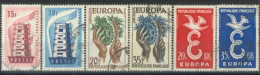 FRANCE -1956/58 - EUROPA STAMPS COMPLETE SET OF 2 FOR EACH YEAR, USED. - Gebraucht