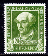 GERMANY - 1949 WEST GERMANY VON HOENHEIM REFUGEES RELIEF 10+5  FINE MOUNTED MINT MM * SG 1040 - Unused Stamps