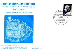 Yugoslavia, Chess, Chess Olympiad Dubrovnik 1950, 30th Anniversary - Schaken