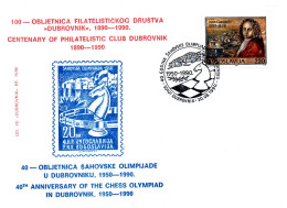Yugoslavia, Chess, Chess Olympiad Dubrovnik 1950, 40th Anniversary - Schaken